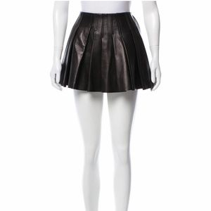 Alexander Wang / Pleated Leather Skirt with POCKETS!!!